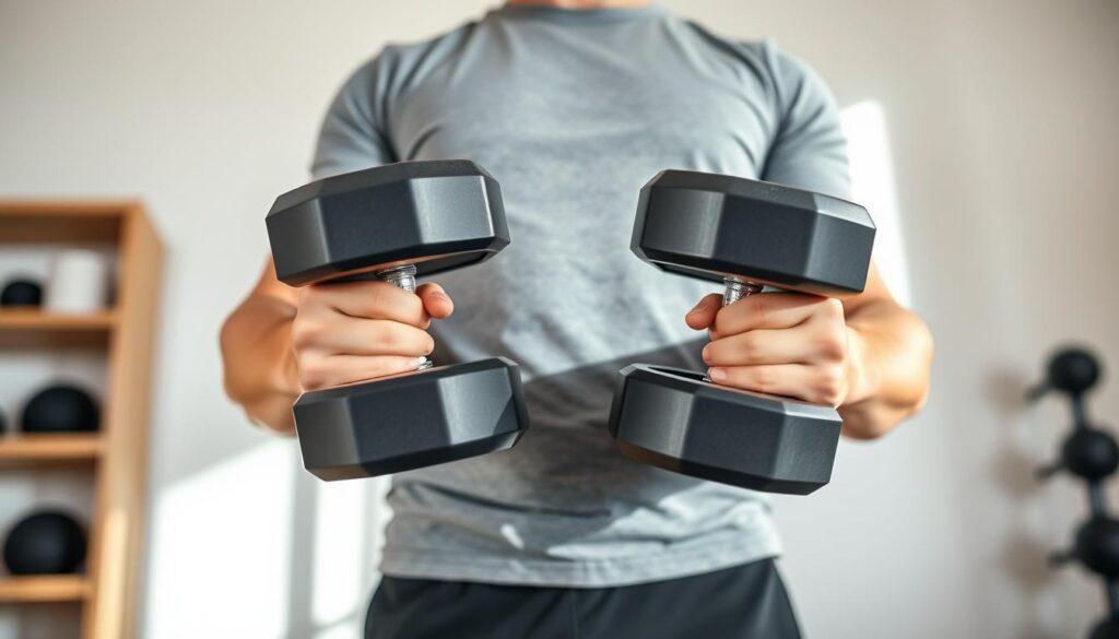 dobór ciężaru hantli